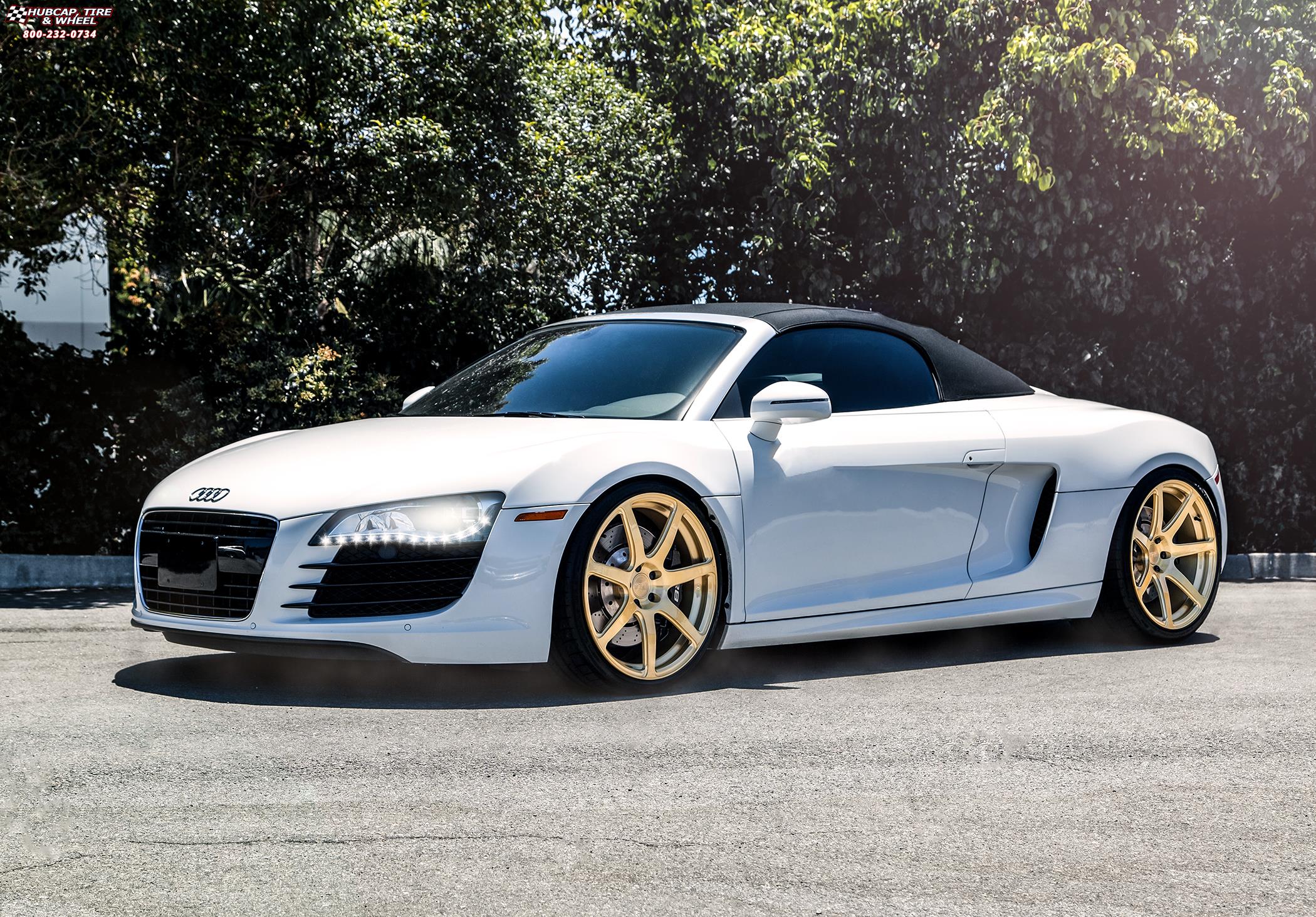 vehicle gallery/audi r8 niche scuderia 7 20x9  Brushed | Gold Tint wheels and rims